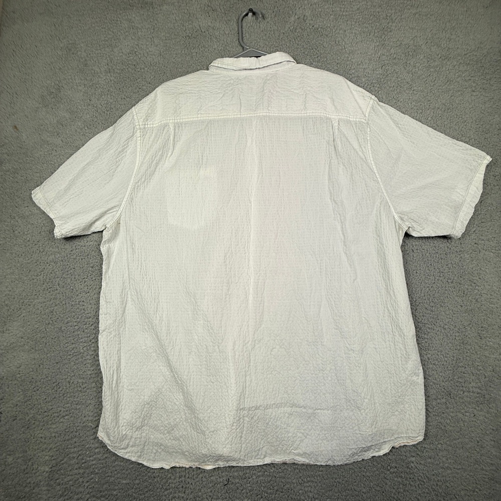 Tommy Bahama White Cotton Spandex Short Sleeve‎ Button Up Shirt XXXL - Picture 9 of 11